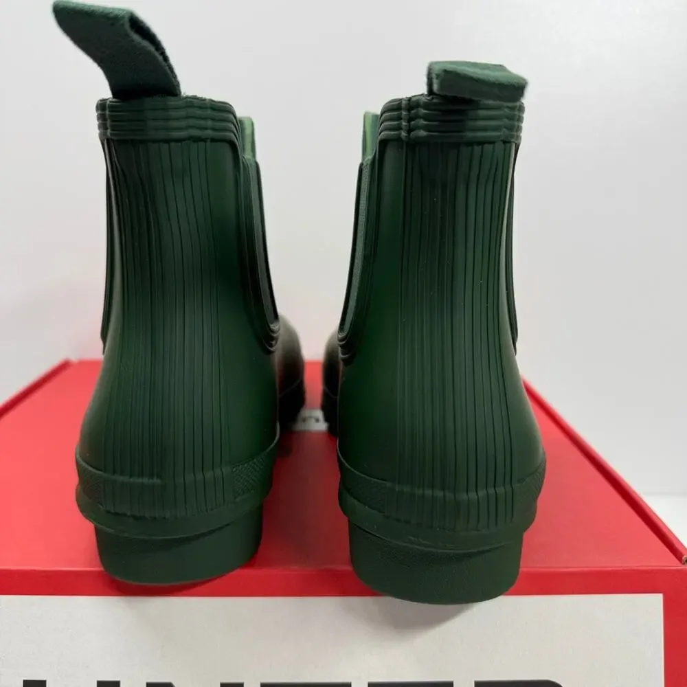NIB• Women's Hunter Original Chelsea Green Boots Size: 8